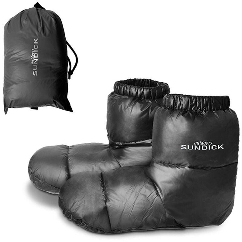 

Sundick - Zapatillas para acampar al aire libre Calcetines calidos para saco de dormir Botas calidas para interiores Hombres Mujeres Botines de