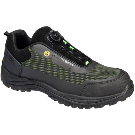 Zapato bajo Girder Composite S3S ESD SR FO - Seguridad y Comodidad / Negro Verde / 44