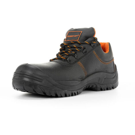 Zapato cuero negro grabado cordones S3 SR SAFETOP ORATIO 48
