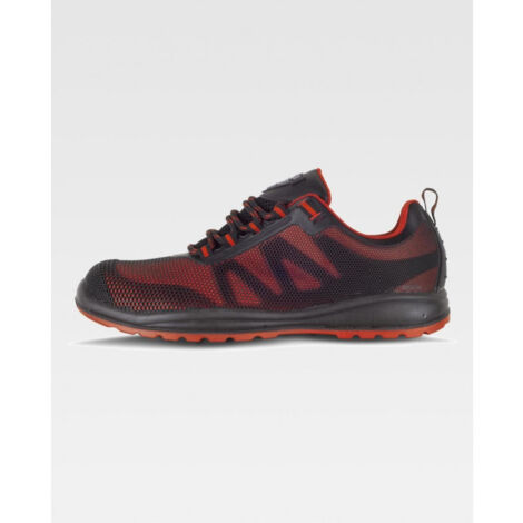 Zapato de protección combinado con cordones libre de metal WORKTEAM P3031 42 Rojo+Negro
