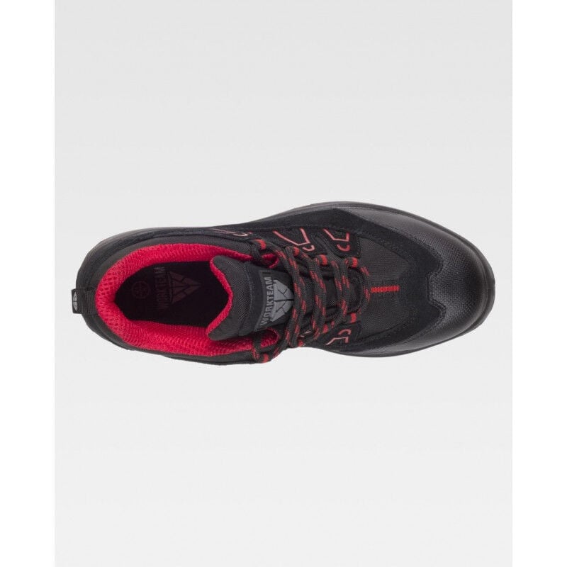 

Zapato de seguridad S1P combinado libre de metal WORKTEAM P3012 | 46 - Negro+Rojo