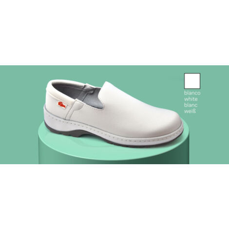 Zapato de sanidad antibacteriano con corte de microfibra D'COVER OEKOTEX ® DIAN MARSELLA 48 Blanco