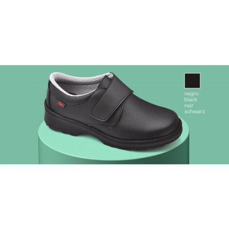 Zapato de sanidad transpirable con pala de microfibra forrada DIAN MILÁN-SCL liso 48 Negro