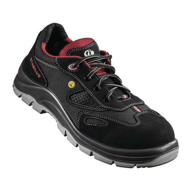 

Zapato de seguridad 5111 A talla 42 negro / rojo piel / textil S1 ESD EN ISO 20346