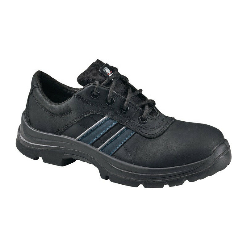 

Lemaitre - Zapato de seguridad Andy Low talla 39 negro con adornos azules piel S3 SRC EN20345