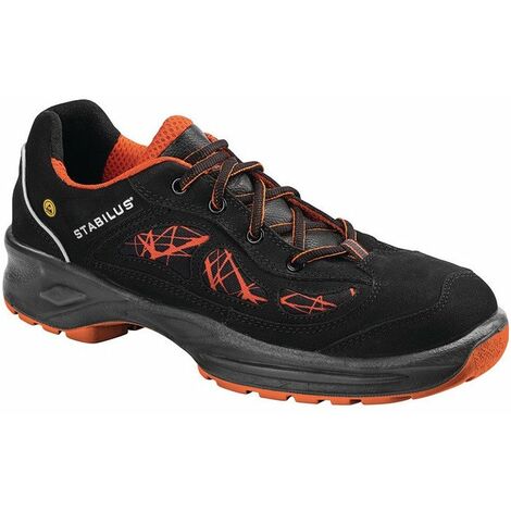 Zapato de seguridad BASTI LOW ORANGE talla 44 naranja / negro S2 ESD EN ISO 20345