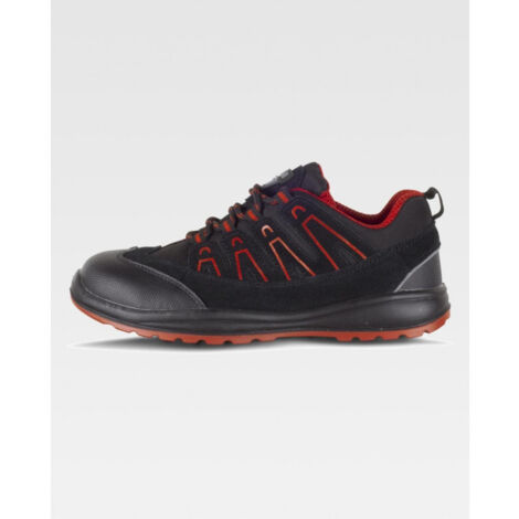 Zapato de seguridad S1P combinado libre de metal WORKTEAM P3012 45 Negro+Rojo