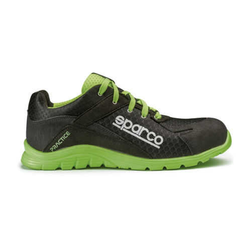 Zapato de seguridad S24 SPARCO Pratice - Negro verde - Talla 44 - 07517