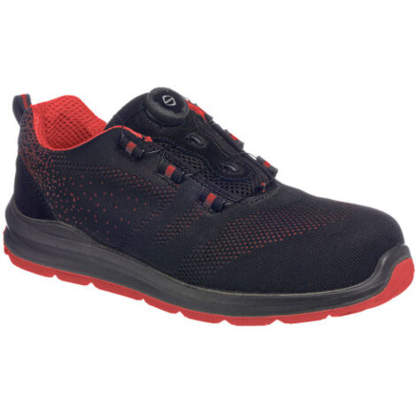 Zapato deportivo de seguridad Compositelite Wire Lace Knit S1P FT08 48 Negro/Rojo