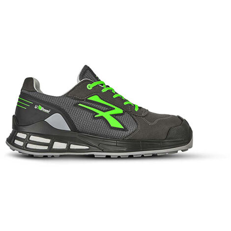 ZAPATO DEPORTIVO S1P PU+PL GRIS/VERDE
