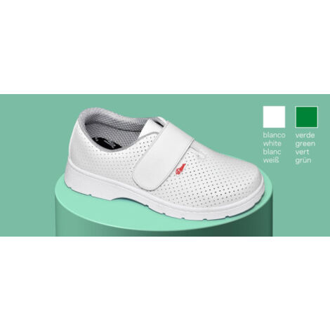 Zapato sanitario perforado hiperventilado sin costura interior DIAN 1807-LM 48 Blanco