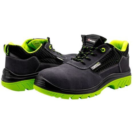 Zapato Seguridad T47 S1P Bellota Serraje Negra/Verde Comp+ Pu/Pl N