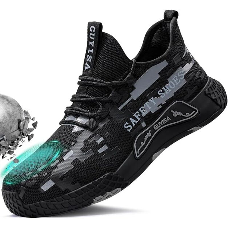 Zapatos con punta de acero para hombre, zapatos de seguridad para el trabajo, zapatos de construcción industrial, zapatos de seguridad ligeros y