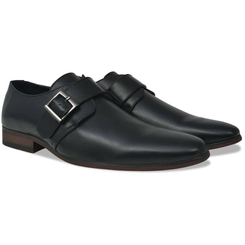 

Zapatos de hombre Monk Strap negros talla 40 cuero PU