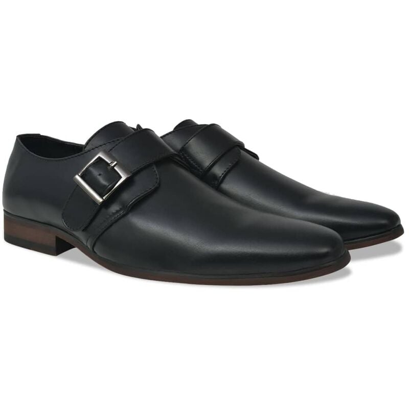 

Zapatos de hombre Monk Strap negros talla 41 cuero PU