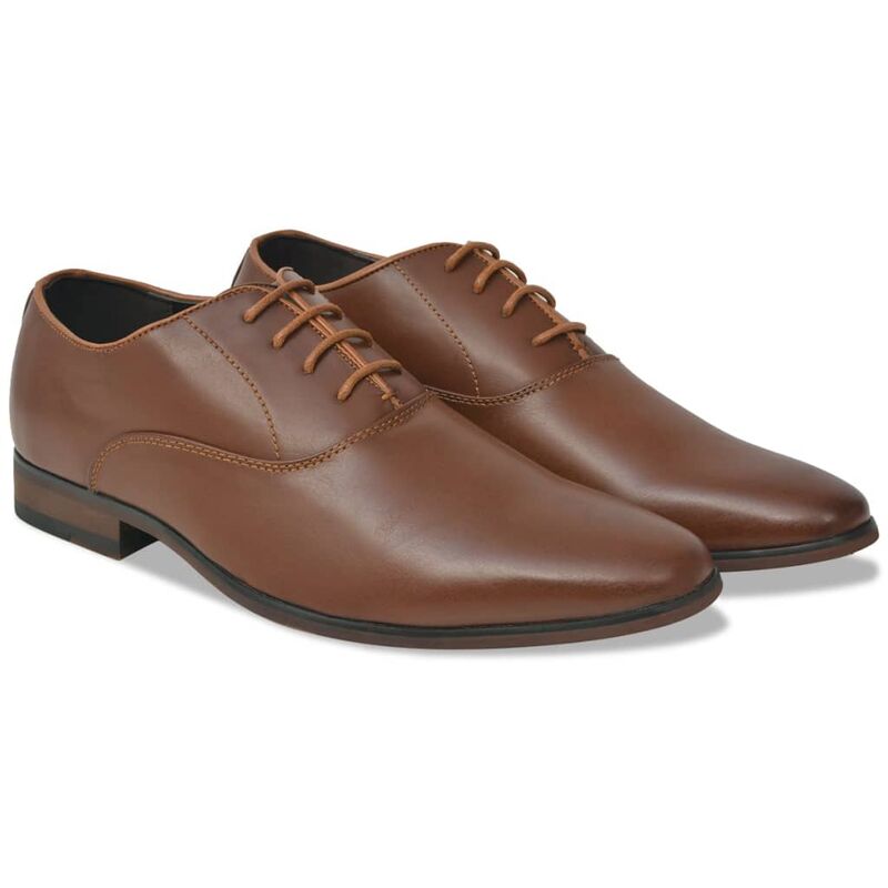 

Zapatos de negocio de hombre cordones marrón talla 40 cuero PU