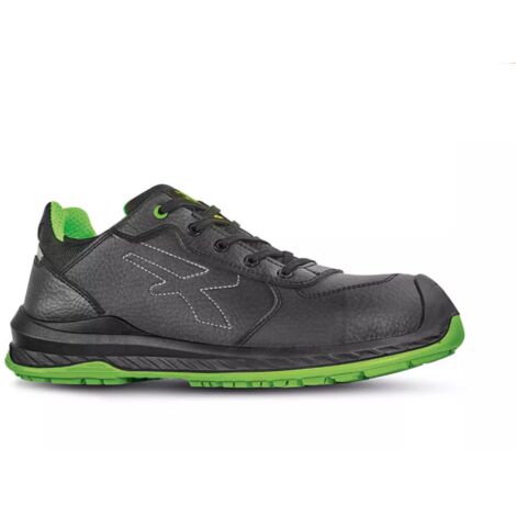 Zapatos de seguridad bajos NATURAL UK ESD S3 CI SRC - Negro/Verde 47