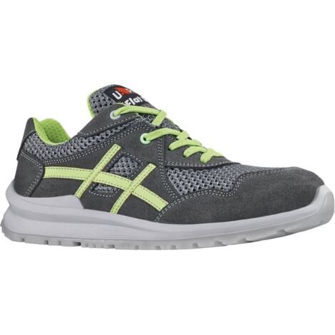 Zapatos de seguridad bajos NICO S1P SRC - Gris/Verde Lima 45