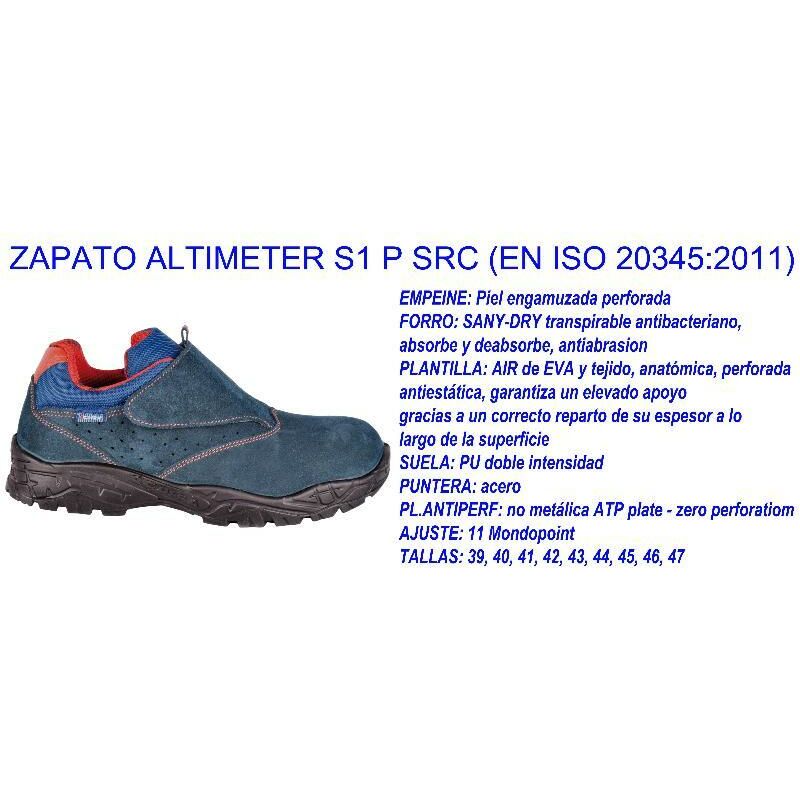 

cofra zapato altimeter nº45 s1 p src punt+plantilla 22060.000 - Mibricotienda