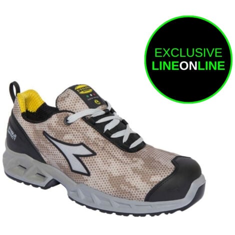 Zapatos de seguridad Diadora Shark Stable Impact Low S1P SRC ESD Beige - 46 (EU) - Barro