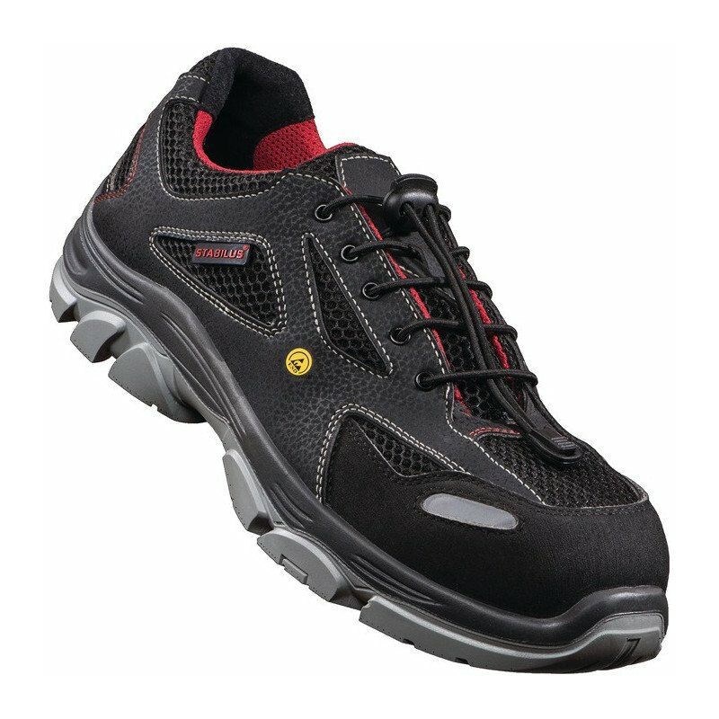 

Zapatos de seguridad THILO LOW Talla 40 negro / rojo S1 ESD EN20345 Textil / Malla STABILUS