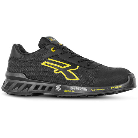 Zapatos de seguridad U-Power Frank S1P SRC ESD - 45 (EU) - Negro /Amarillo