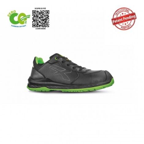 Zapatos de trabajo bajos U-Power Natural S3 CI SRC ESD - 43 (EU) - Negro /Verde