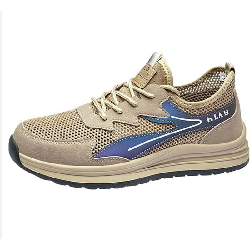 Zapatos de trabajo transpirables de verano, zapatos de trabajo de suela suave antideslizante, zapatos de trabajo para hombres ligeros y cómodos,