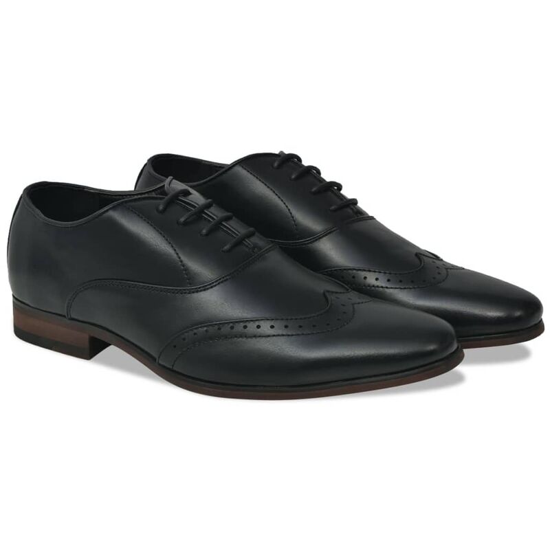 

Zapatos de vestir hombre calados cordones negros t 41 cuero PU