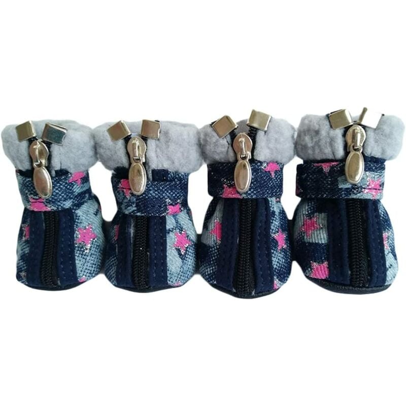 

Zapatos deportivos para perros Botas de suela blanda, zapatos ajustables de felpa transpirables Botines Botas de cuidado antideslizantes para perros