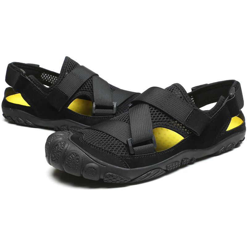 

Zapatos descalzos de secado rapido para hombres Zapatos de trekking ligeros Calzado deportivo para barco de kayak en la playa,Negro, 43