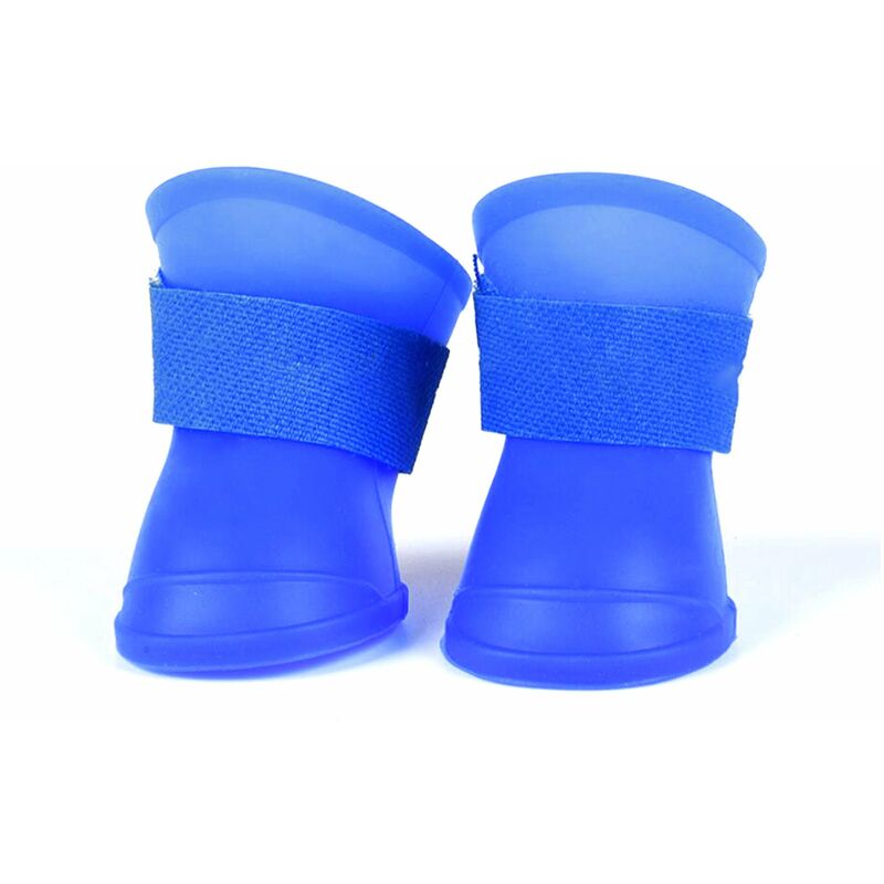 

Happyshopping - Zapatos para mascotas, botas de lluvia antideslizantes de silicona para mascotas, botines para perros, impermeables, antideslizantes