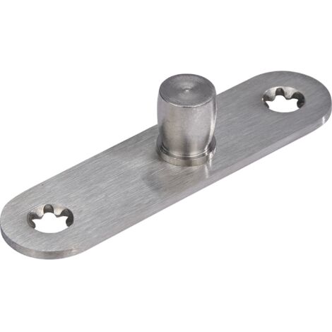 Zapfen DORMA PT24, ø 15 mm, mit Anschraublasche , Alu silber eloxiert (01.123)  Glastürbeschlag - Zubehör dormakaba
