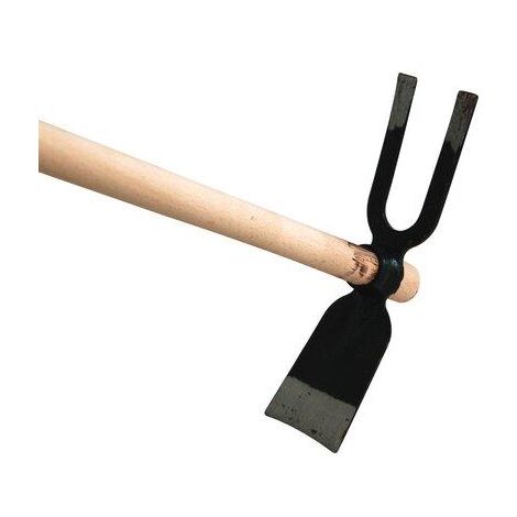 Zappa bidente occhio tondo 228 + manico orsatti acciaio forgiato/faggio gr 425 mm 70x260 h.cm 130