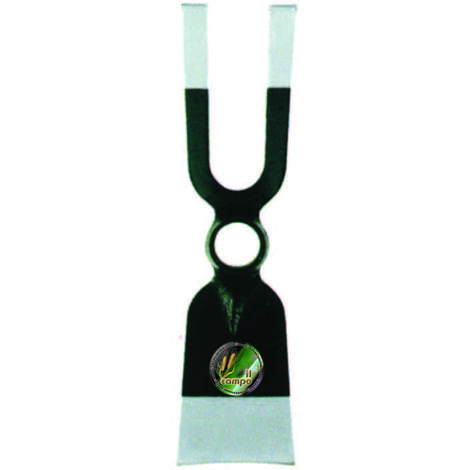 Zappa combinata quadro bidente piatto orsatti - Specifiche: cm 10x35h occhio Ø mm 31/33 - Peso: gr 800