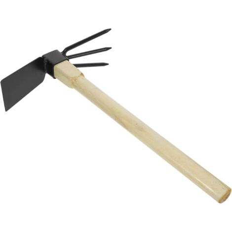 Zappa da giardino resistente con manici, attrezzo da giardinaggio a doppio manico per diserbo e aratura, rastrello a mano resistente per lavori all'aperto