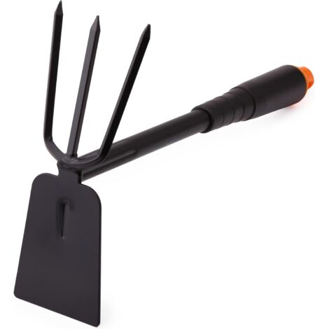 Zappa da giardino Trident per dissodare e diserbare il terreno - Zappa a doppia mano - Coltivatore manuale da giardinaggio - Larghezza 7 cm