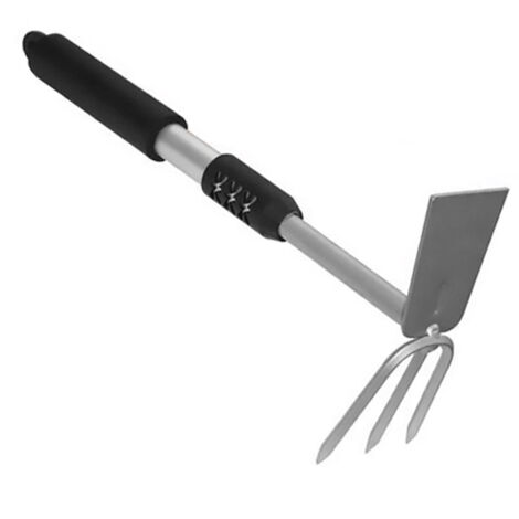 Zappetta tridente/quadrato Brixio platino 36cm attrezzi da giardino