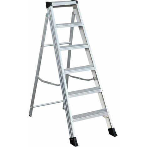 Excel Aluminium Step Ladder Folding 3 Tread Pro Series 1.27M Multi-Purpose 