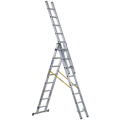 Zarges 44838 D-Rung Combination Ladder 3-Part 3 x 8 Rungs ZAR44838