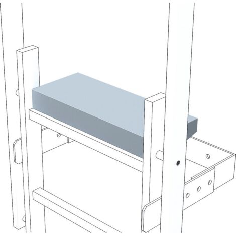 Zarges Ausstiegstritt Edelstahl 520mm Breite, 150mm Tiefe