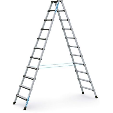 Zarges Comfortstep B Stehleiter mit gepolsterter Stufen-Vorderkante 2x11 Stufen