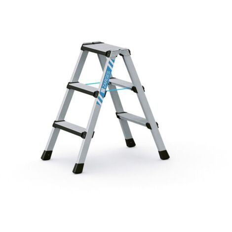 Zarges Comfortstep B Stehleiter mit gepolsterter Stufen-Vorderkante 2x3 Stufen