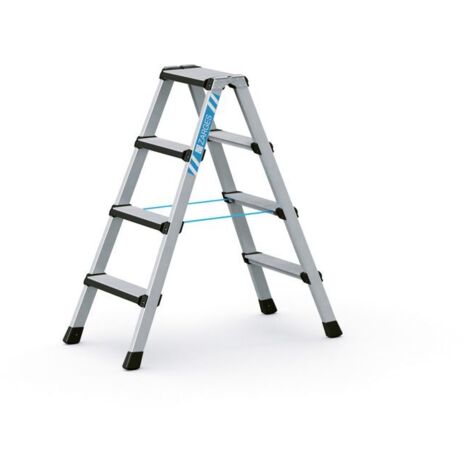 Zarges Comfortstep B Stehleiter mit gepolsterter Stufen-Vorderkante 2x4 Stufen
