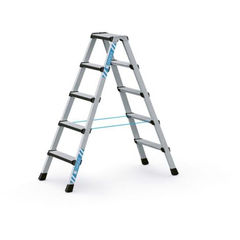 Zarges Comfortstep B Stehleiter mit gepolsterter Stufen-Vorderkante 2x5 Stufen