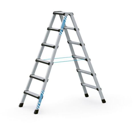 Zarges Comfortstep B Stehleiter mit gepolsterter Stufen-Vorderkante 2x6 Stufen