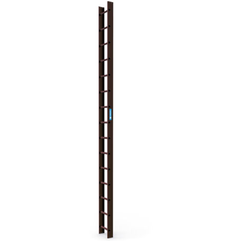 Zarges Dachleiter 15 Sprossen braun