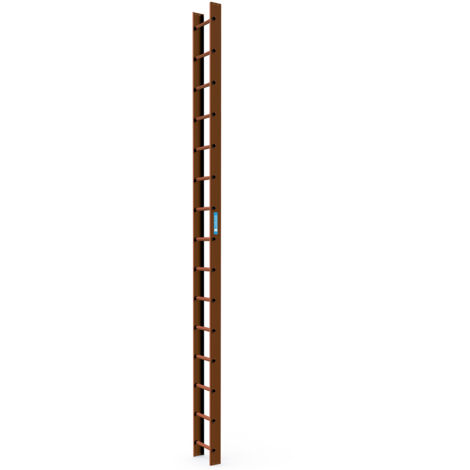 Zarges Dachleiter 15 Sprossen kupferbraun
