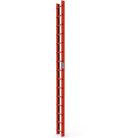 ZARGES Dachleiter 4.2 m Ziegelrot 15 Sprossen