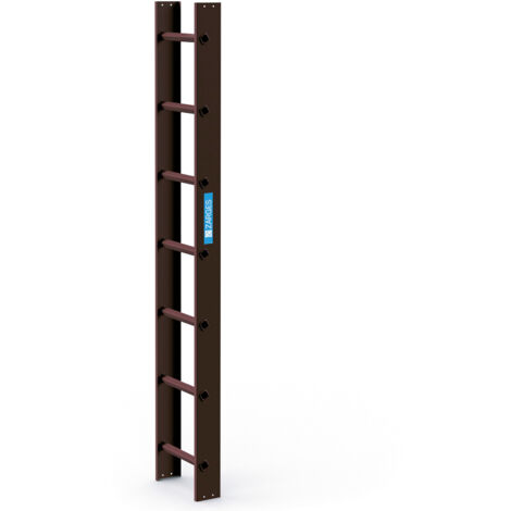 Zarges Dachleiter 7 Sprossen braun